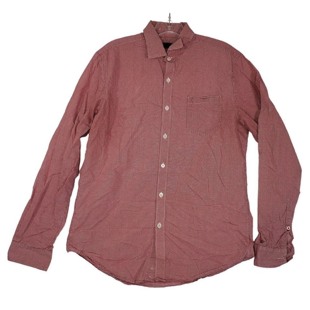 Country Road Cotton Button Up Shirt Long Sleeve Pattern Casual Cowboy Men Size S